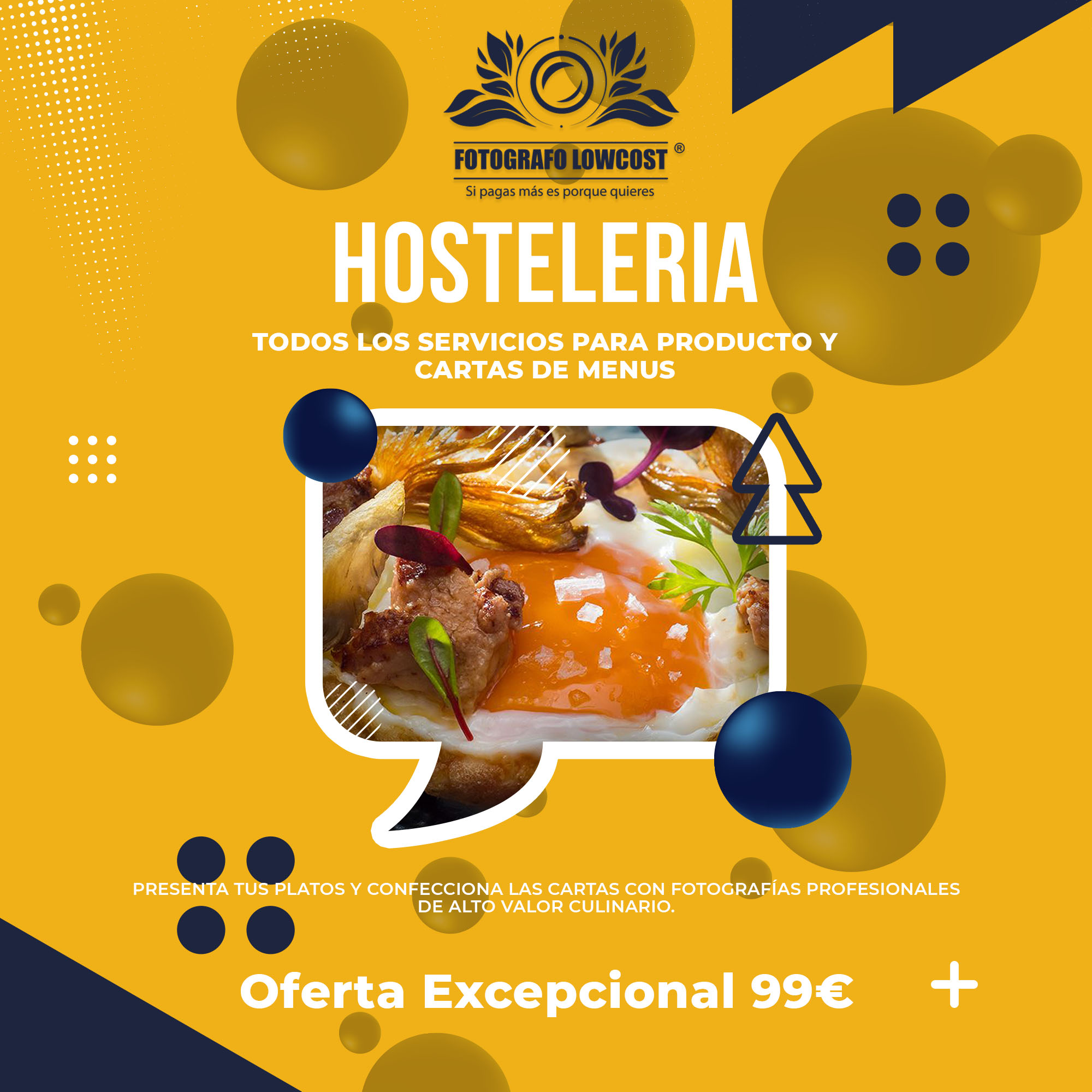 fotografo en fotografía gastronomica, cartas y menus para hostelería y restauración Badajoz 